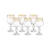 A set of glasses for white wine STERNA, Panto Gold decor, 190 ml x 6 pcs.
