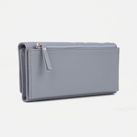 Women's wallet on magnets, gray color-1