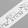 Tattoo on the body Black "Bracelet. Elephants" 20x3 cm