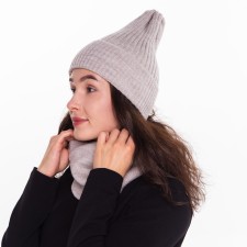 COMPLE WINDER WINDER (hat/snood), beige color, size 56-58
