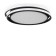 Ceiling lamp 98W, LED, 6x45 cm, black