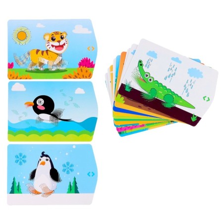 Set for visual experiments "Dynamic figures" 16 cards-1