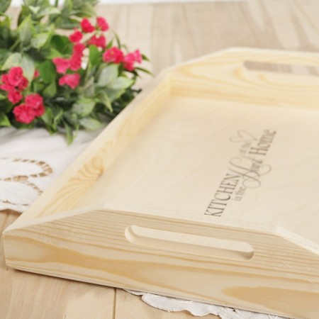 Tray with decor, 40 × 30 × 7.5 cm, pine-2