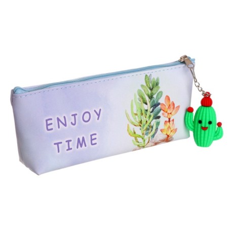 School Penal on a zipper, with a suspension, "flowers", mix-8