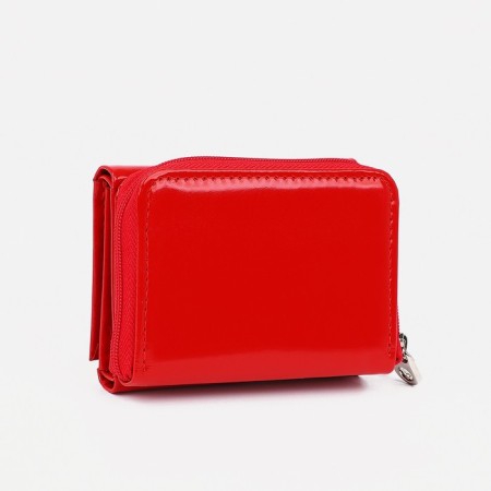 Women's wallet with lightning, red color-1