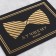 Congratulatory card "Babochka tie", black craft, 10 x 15 cm
