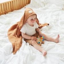 Toward Corner Muslim crumb I, 75x75 cm, cinnamon color, 100% cotton, 3-p, 180 g/m2