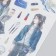 Stickers for creativity Paper "Girls and their hobbies" set of 3 sheets 10x20 cm