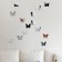 Interior stickers "butterflies", mirror, decor on the wall, set 20 pcs, pcs 7.5 x 9 cm