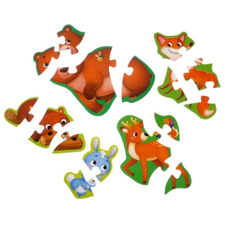 Maxi-puzzles "Forest residents", 5 puzzles, 20 details-2