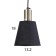 Iris chandelier 1x60W E27 Black 15x15x20 (100) cm