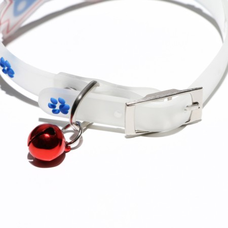 Collar "bow", 28 x 1 cm, Osh 18-24 cm, transparent/blue-2