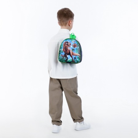 Baby backpack on a zipper, "chosen", green color-6