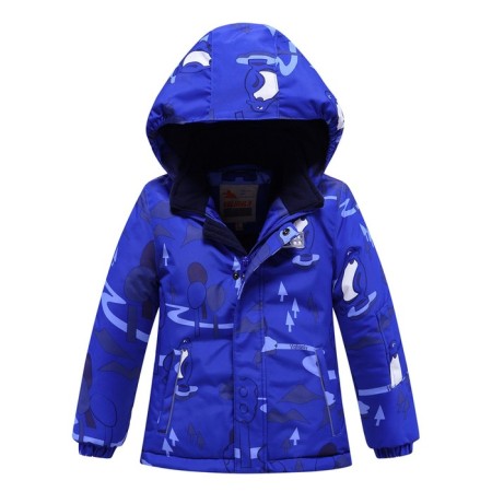 Ski costume for a boy, blue color, height 98 cm-1