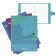 A notebook on the rings A5, 80 sheets in the Erichkrause "Glance Vivid", a plastic cover on a button, an offset unit, a whiteness is 100%, mix