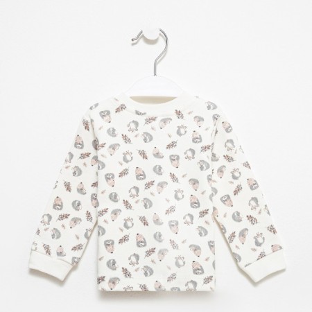 Nursery blouse, milk/hedgehogs, height 68 cm-2