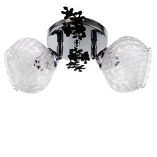 Chandelier 1187/2 E27 40W chrome-black 30x18x20 cm Bayerlux