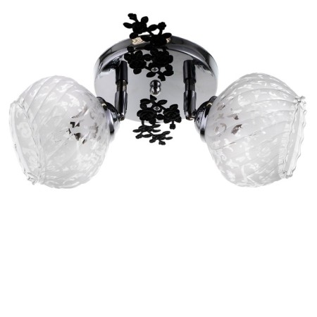 Chandelier 1187/2 E27 40W chrome-black 30x18x20 cm Bayerlux