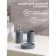 Savanna Bathroom Accessories set, 3 objects (soap dish, soap dispenser 400 ml, glass), gray-blue color