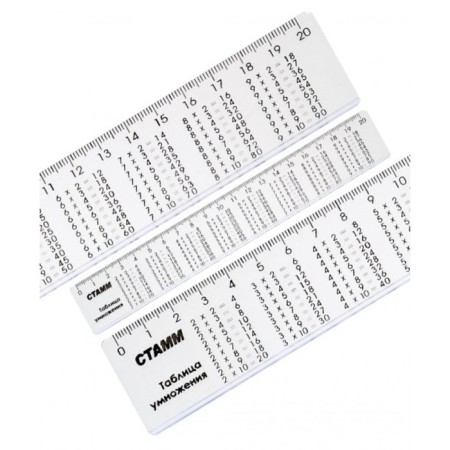 Reference line 20 cm Istanm "Multiplication Table", transparent, colorless-1