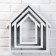 A set of wall shelves "houses" white, 3pcs, (36*33cm, 30*25cm, 22*17cm)