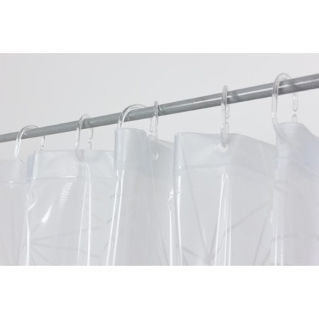 Prisma bathroom curtains, 180 × 200 cm, PVC, white color-4