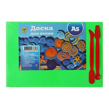 Plastic modeling board A5, 2 stacks, 1800 μm, color, mix-6