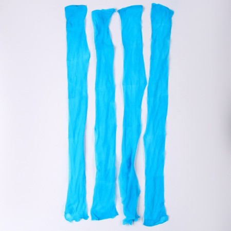 Kapron for dolls and flowers, set 4 pcs., Size 1 pc. - 45 × 6 cm, turquoise color-2