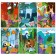 Board game with flashlights "Lice" on foot around the world, 6 double -sided cards, 4 cardboard flashlights, 4+