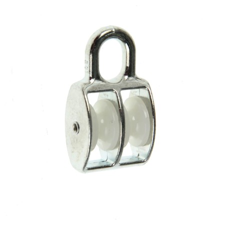Double tundra block, with nylon pulley, 20 mm