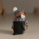 Polystone souvenir "An important penguin in a hat with a bomb, in a blue scarf" 7.5x6x9.5 cm