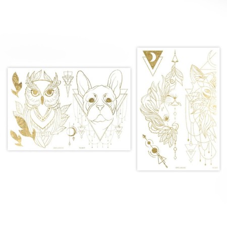 Set of Golden Tattoos, 2 sheets in a set-1