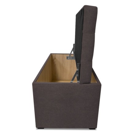 Puff with a lid and weighting, 800 × 400 × 420 mm, Dream velor, stone color-6