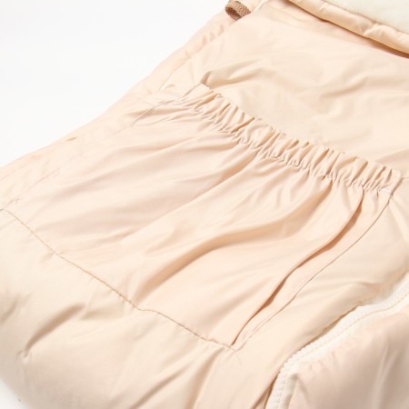 Children's envelope on fur, beige color, height 56-62 cm-3