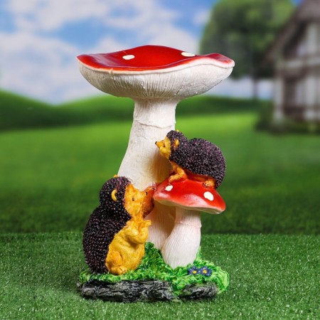 Garden figure "Fleeter with Hedgehogs" 30x19x19cm-1
