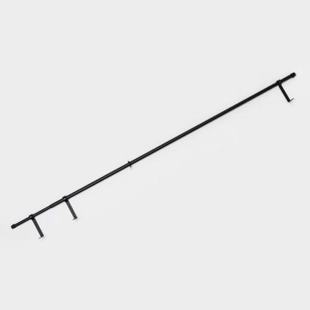 Cornice telescopic single forged, metal, 160-300 cm, black color-2