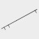 Cornice telescopic single forged, metal, 160-300 cm, black color