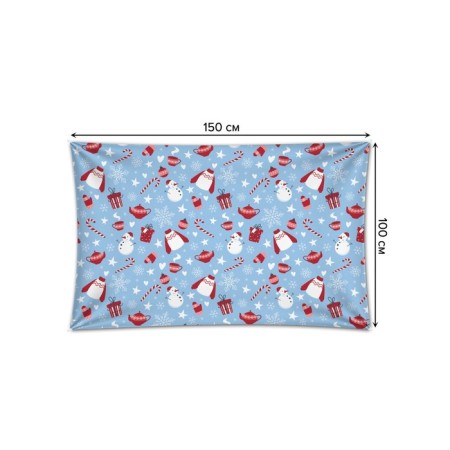 Decorative panel with photo printing "New Year's mood", horizontal, size 100x150 cm-1
