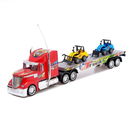 Avtobos radio -controlled truck, with tractors, works from batteries, mix-5