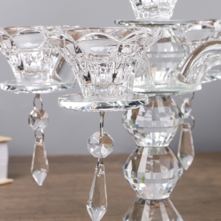 Glass of Glass for 5 candles "Candelabr" 19x23x23 cm-5