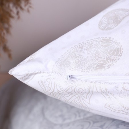 Pillowcase-pillowcase 50x70cm on the New Silver No. 9 zipper, tick 90g/m, PE70%, HL30%-1