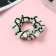 Hair elastic band "Orbit" large cage, 9 cm, dairy-black