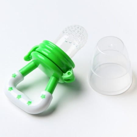 Nibbler for feeding, with silicone mesh, green color-15