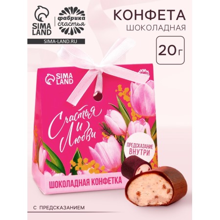 Chocolate candy "Happiness and Love" with prediction, 20 g.