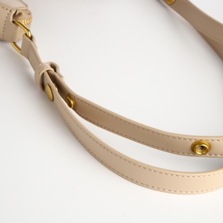 Female bag Textura, small size, beige color-6
