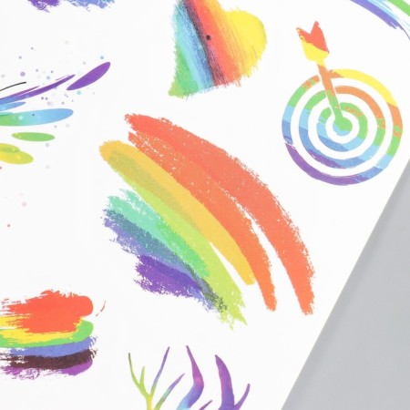 Tattoo on the body Color "Rainbow. Small paint" 21x15 cm-2