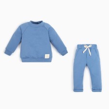 Costume: sweatshirt and pants Basic line baby, height 62-68 cm, blue