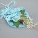 A set of decorative bouquets (12 pcs) "Rose" 5x9 cm, turquoise
