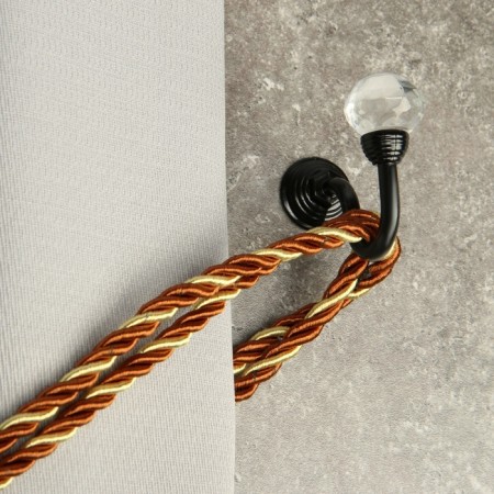 Hook for curtains KS007 CAPPIO, one -rod, black color, 2 pcs-5