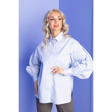Female shirt, size 44, blue color-8